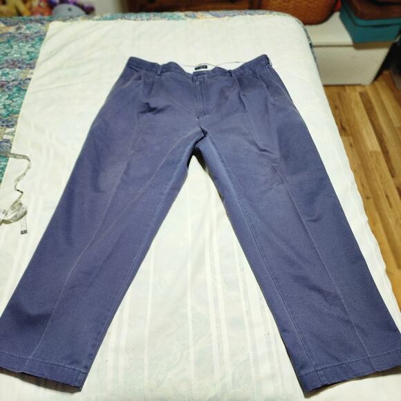 LANDS END EUC MENS SZ 42 TRADITIONAL FIT CASUAL DRESS PANTS - Picture 1 of 7